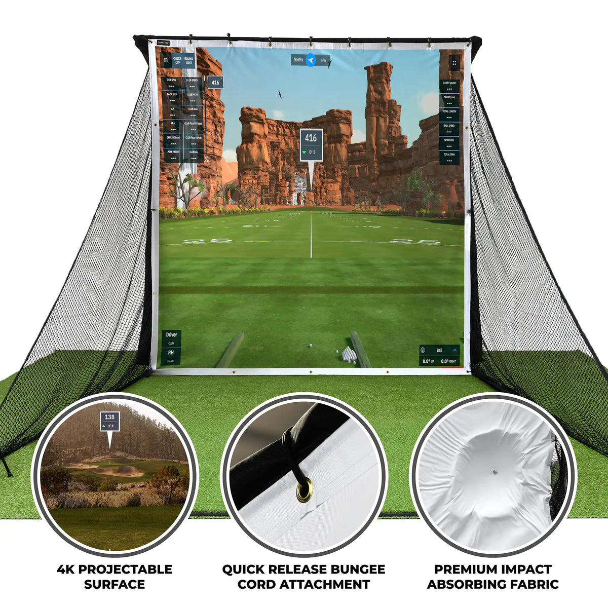 Golfnet Square SimSpace Golf Net Bundle – Square Golf
