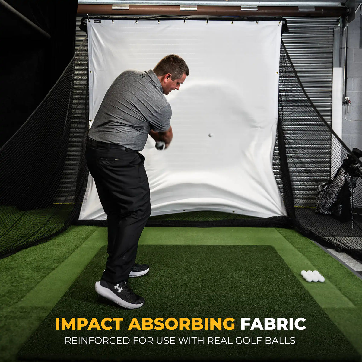 Golfnet Square SimSpace Golf Net Bundle – Square Golf