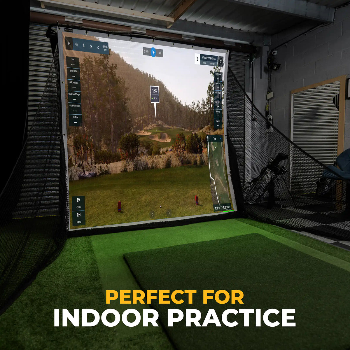 Golfnet Square SimSpace Golf Net Bundle – Square Golf