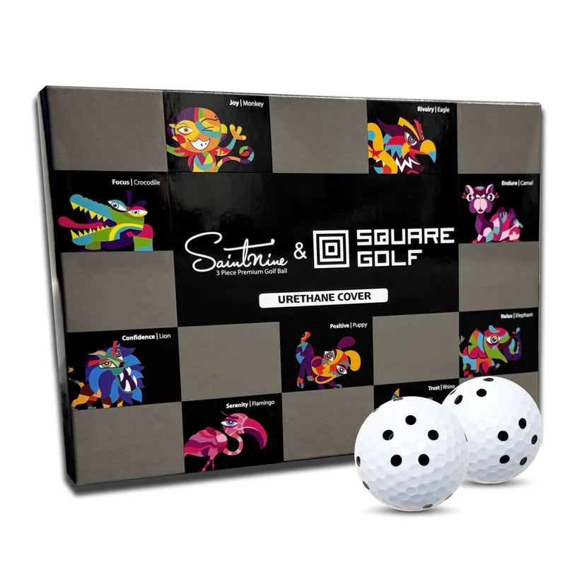 Square Golfin pilkkupintaiset golfpallot (12 kappaleen pakkaus)