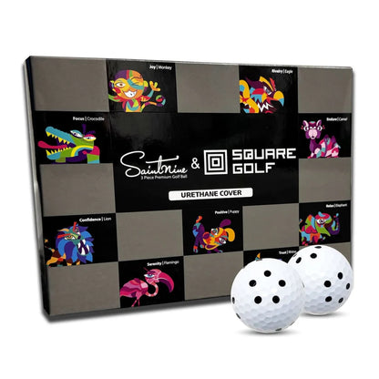 Square Golfin pilkkupintaiset golfpallot (12 kappaleen pakkaus)